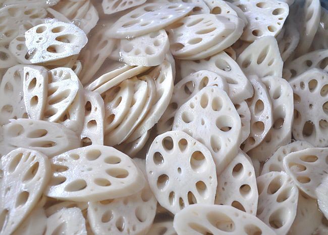 盐渍莲藕 斜切片